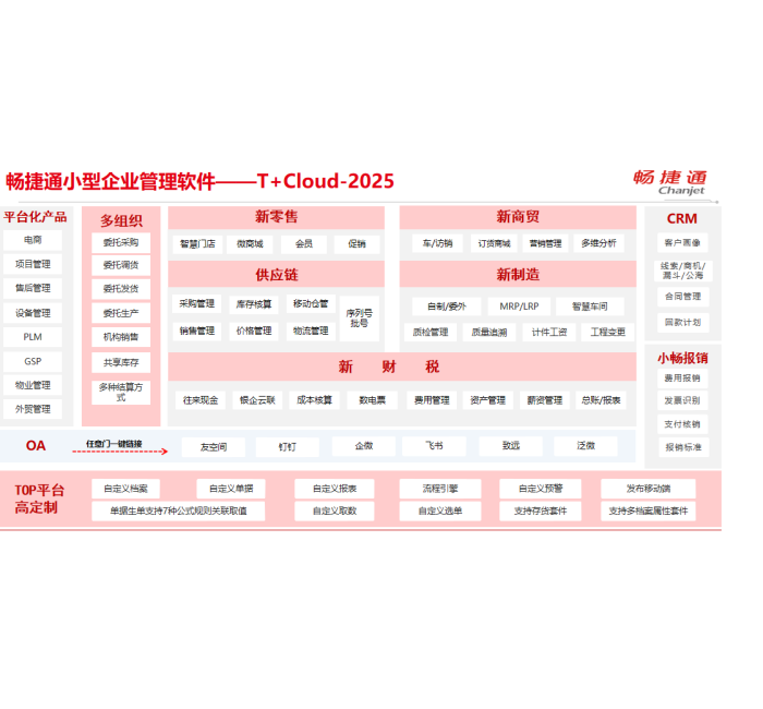 暢捷通小型企業ERP——T+cloud